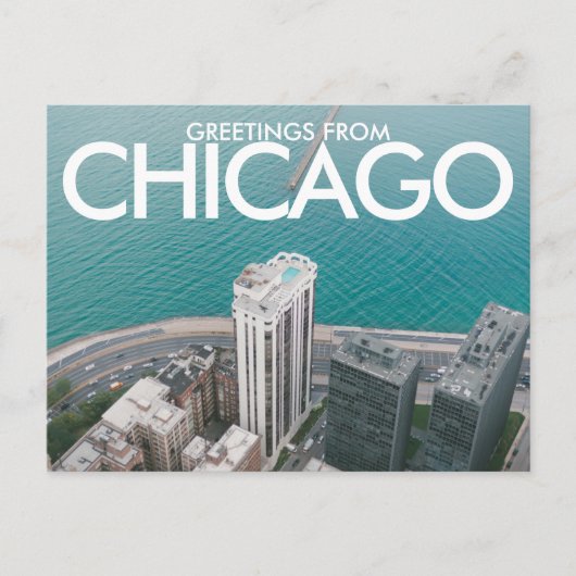 Grußkarten aus Chicago Postcard Postkarte (Vorderseite)