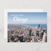 Grußkarten aus Chicago Postcard Postkarte (Vorne/Hinten)