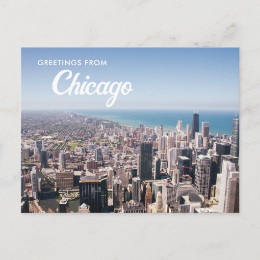 Grußkarten aus Chicago Postcard Postkarte (Vorderseite)