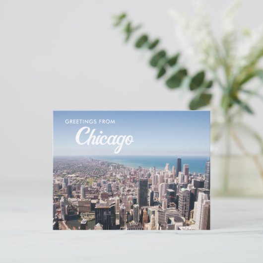 Grußkarten aus Chicago Postcard Postkarte (Stehend Vorderseite)