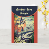 Grußkarten aus Georgia individuell anpassbare Küns Karte (Gelbe Blume)