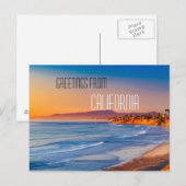 Grußkarten aus Kalifornien Postkarte (Vorne/Hinten)