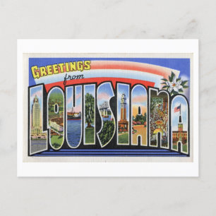 Grußkarten aus Louisiana im Vintage-Stil Postkarte