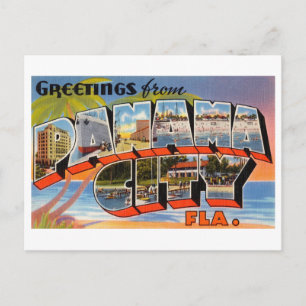 Grußkarten aus Panama City, Florida im Vintage-Sti Postkarte