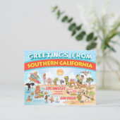 Grußkarten aus Südkalifornien Postkarte (Stehend Vorderseite)