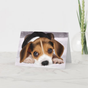 Grußkarten - Beagle-Welpe Dankeskarte