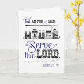 Grußkarten Bibelschrift Joshua 24 Neues Haus Karte (Gelbe Blume)