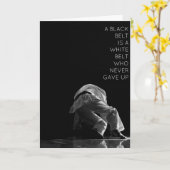 Grußkarten BLACK BELT IST EIN WEISSER GRIFF Karte (Gelbe Blume)