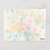 Grußkarten-Blumen-Aquarell Postkarte (Rückseite)