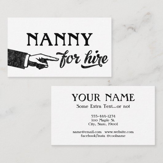 Grußkarten - Coole Vintage Visitenkarte (Vorne/Hinten)