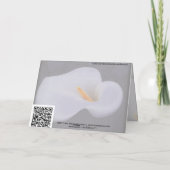 Grußkarten der Calla Lily Blank Karte (Rückseite)