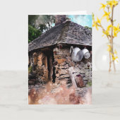 Grußkarten der STONE-HÜTTE, unbedruckt innen Karte (Gelbe Blume)