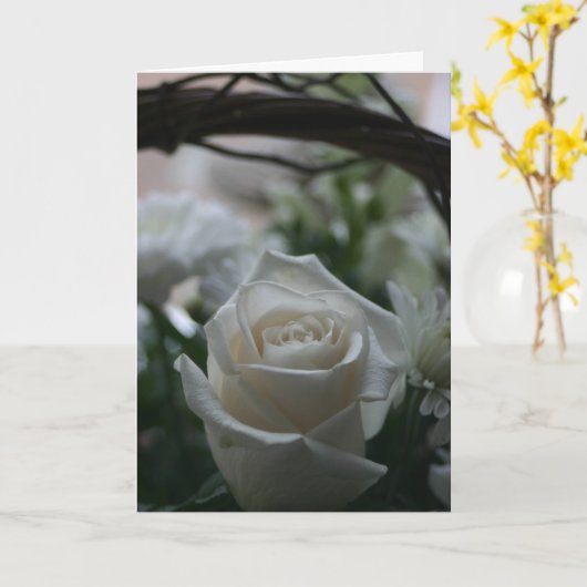 Grußkarten der weißen Rose der Beileids-Karte Karte (Gelbe Blume)