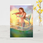 Grußkarten Fantasievorführungen spielen Violine Karte (Gelbe Blume)