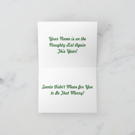 Grußkarten Feiertagskarte (Innenseite)