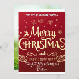 Grußkarten Frohe Weihnachts-Rote Weihnachtskarte Einladung