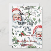 Grußkarten Frohe Weihnachts-weiße Weihnachtskarte Einladung (Vorderseite)