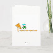 Grußkarten-Frosch-Ribbit-Pilz Karte (Rückseite)