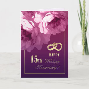 Grußkarten für das 15. Hochzeitstag Karte