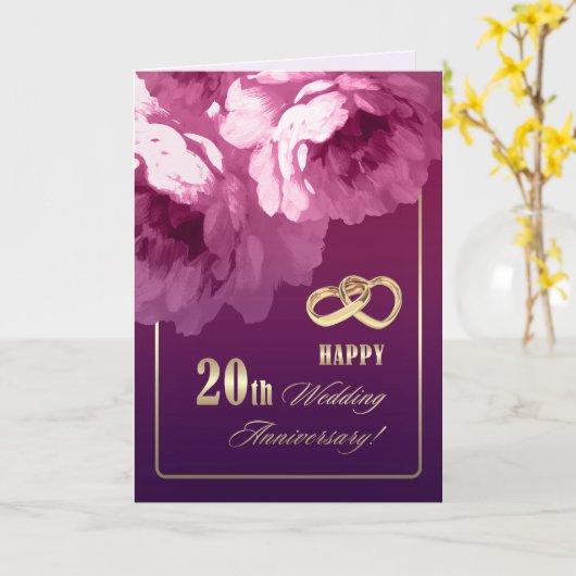 Grußkarten für das 20. Hochzeitstag Karte (Gelbe Blume)