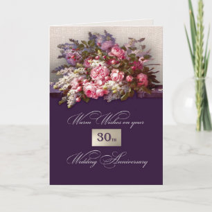 Grußkarten für das 30. Hochzeitstag Karte