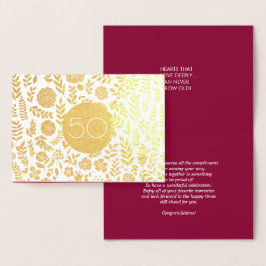 Grußkarten für das 50. Jubiläum Folienkarte