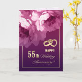 Grußkarten für das 55. Hochzeitstag Karte (Gelbe Blume)