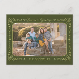 Grußkarten für Foto und Namen der Jahreszeit Feiertagspostkarte