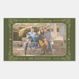 Grußkarten für Foto- und Namensaufkleber der Saiso Rechteckiger Aufkleber