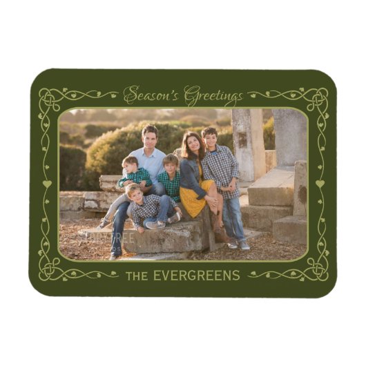 Grußkarten für Foto und Namensmagneten der Saison Magnet (Horizontal)