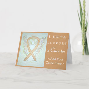 Grußkarten für Gold Awareness Ribbon Angel Karte