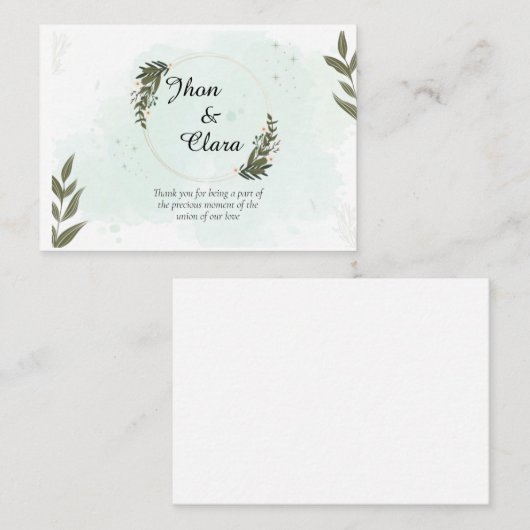 Grußkarten für Paare Visitenkarte (Vorne/Hinten)