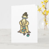 Grußkarten für Schafe Karte (Gelbe Blume)