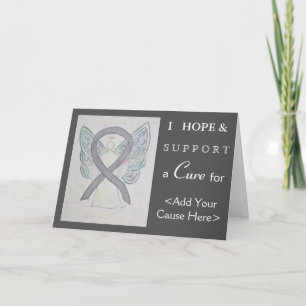 Grußkarten für Silberne Awareness Ribbon Angel Art Karte