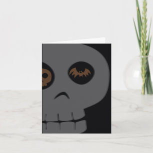 Grußkarten für Skull und Bat Halloween Karte