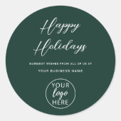 Grußkarten für Unternehmen Runder Aufkleber (Vorderseite)