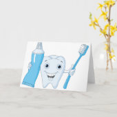 Grußkarten für Zahnbürste und Zahnbürste Karte (Gelbe Blume)