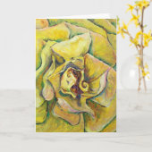Grußkarten Gelb Rose Swirl Karte (Gelbe Blume)