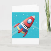 Grußkarten im Flying Spaceship Karte (Vorderseite)