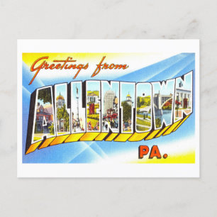 Grußkarten im Vintage-Stil aus Allentown, Pennsylv Postkarte