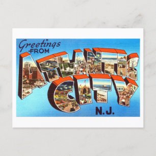 Grußkarten im Vintage-Stil aus Atlantic City, New Postkarte