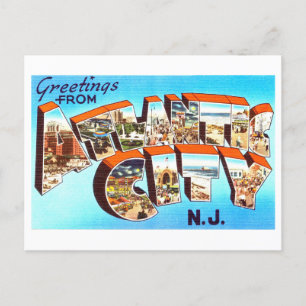 Grußkarten im Vintage-Stil aus Atlantic City, New Postkarte