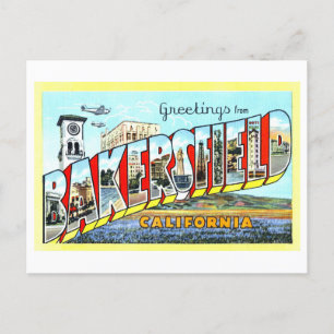 Grußkarten im Vintage-Stil aus Bakersfield, Kalifo Postkarte