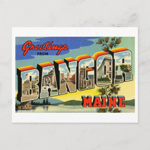 Grußkarten im Vintage-Stil aus Bangor, Maine Postkarte