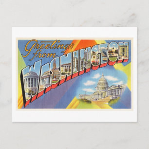 Grußkarten im Vintage-Stil aus dem US-Bundesstaat Postkarte