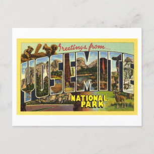 Grußkarten im Vintage-Stil aus dem Yosemite-Nation Postkarte