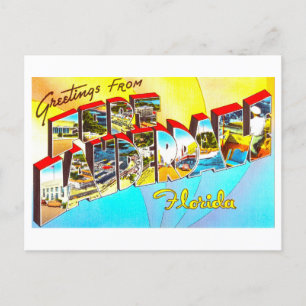 Grußkarten im Vintage-Stil aus Fort Lauderdale, Fl Postkarte
