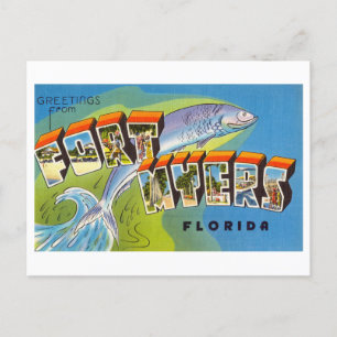 Grußkarten im Vintage-Stil aus Fort Myers, Florida Postkarte