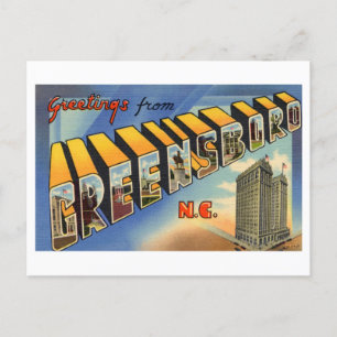 Grußkarten im Vintage-Stil aus Greensboro, North C Postkarte