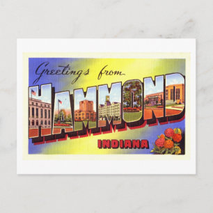 Grußkarten im Vintage-Stil aus Hammond, Indiana Postkarte